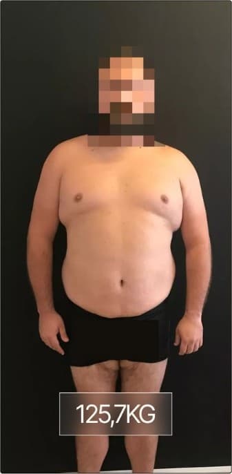 Registro fotográfico do acompanhamento, 125,7 kg