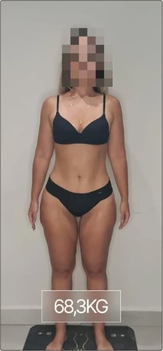 Registro fotográfico do acompanhamento, 68,3 kg