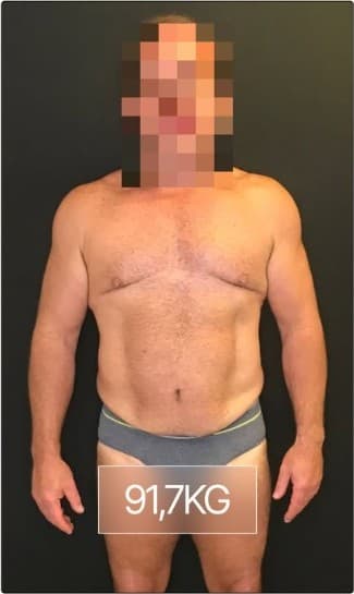 Registro fotográfico do acompanhamento, 91,7 kg