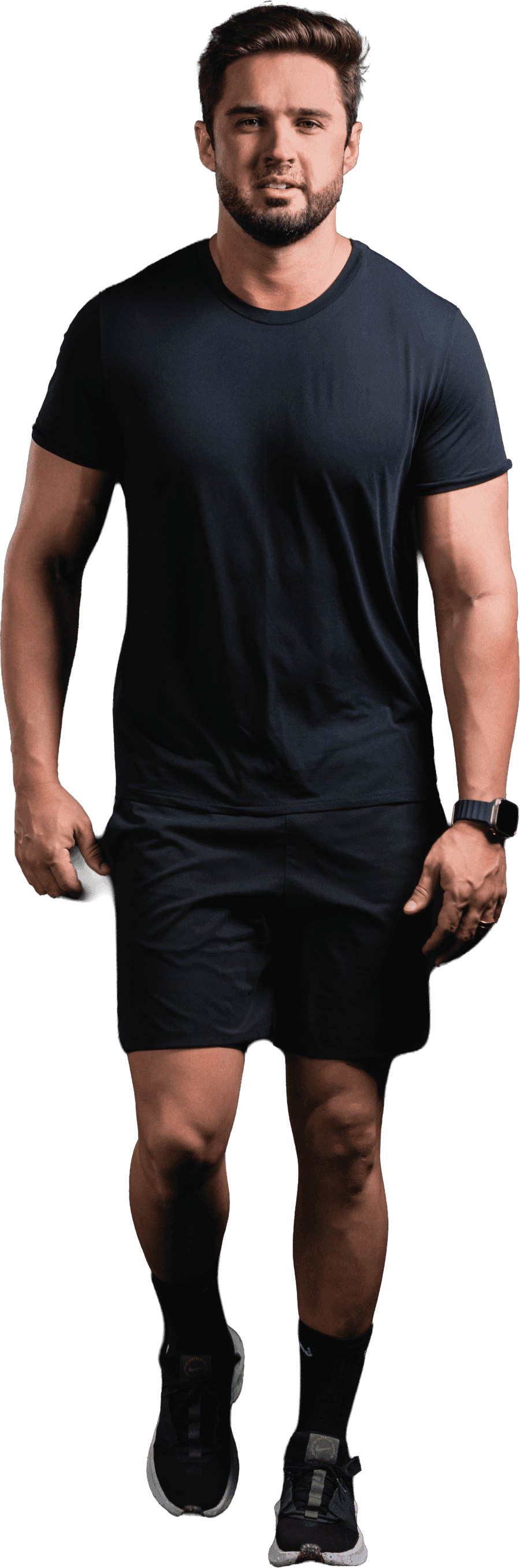 Dr. Antonio Ribas em roupa de treino, de corpo inteiro